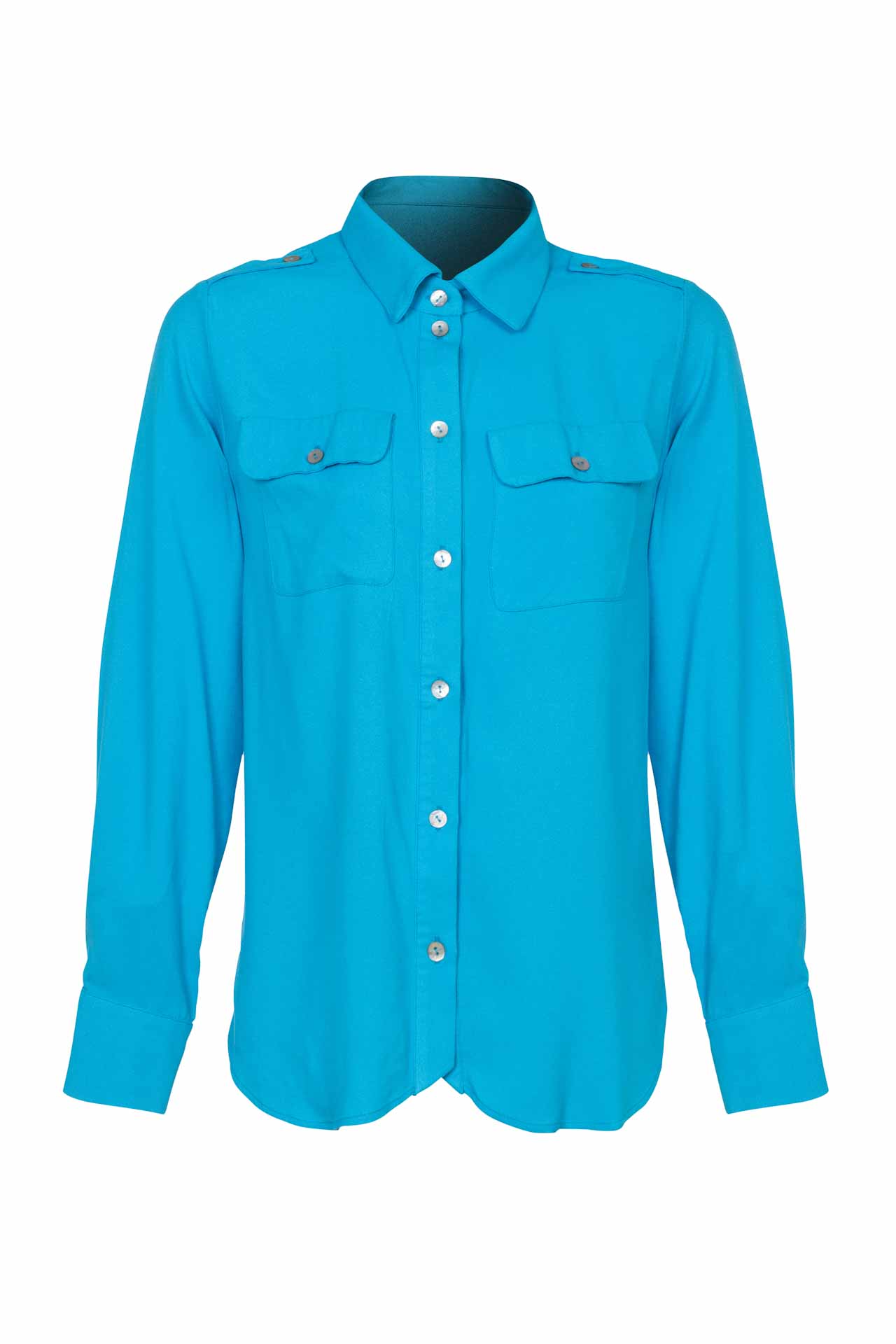 Риза тюркоаз </br> Turquoise shirt </br>MARCHÉ MARCÉ   Made in Bulgaria   